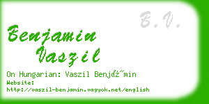 benjamin vaszil business card